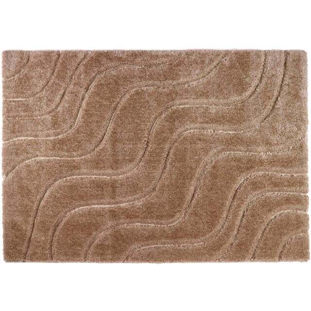 Origins Soft Carved Wave Beige and Cream Rug 120 x 170cm - Size: 120 x 170 x 4cm - Wilko - image 1
