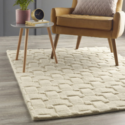 Origins New Ivory 3D Basketweave Rug 120 x 170cm - White - Origins Rugs - Wilko - thumbnail 4