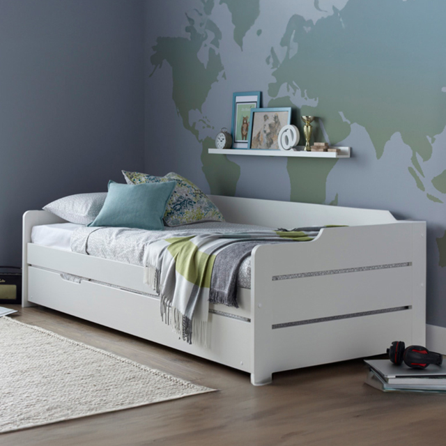 Copella White Guest Bed and Trundle - Size: Single - Bedmaster - Wilko - image 1