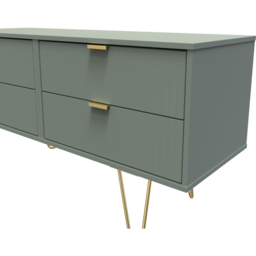 Crowndale 4 Drawer Reed Green Chest of Drawers Ready Assembled - Wilko - thumbnail 6