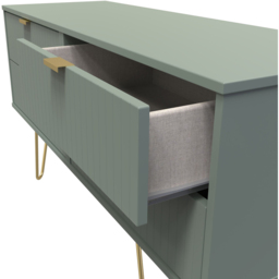 Crowndale 4 Drawer Reed Green Chest of Drawers Ready Assembled - Wilko - thumbnail 7
