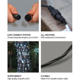 Eagle Connect Cool White LED Black String Light 10m - Size: 0 x 1000 x 0cm - Wilko - thumbnail 5