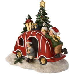 The Seasonal Gift Co Regal Tidings Light Up Christmas Caravan Decoration 16cm - Size: 16 x 18 x 9cm - Red - The Seasonal Gift Co. - Wilko - thumbnail 5