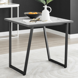 Furniturebox Copeland Cesano Marble Effect 2 Seater Dining Set White Green and Chrome - Wilko - thumbnail 3