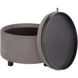 GFW Leylani Grey Tray Table Storage Stool - Size: 37 x 56 x 56cm - Wilko - thumbnail 5