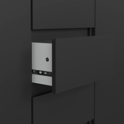 Florence 2 Door 4 Drawer Black Matt Sideboard - Size: 50 x 120.6 x 90.7cm - Furniture to Go - Wilko - thumbnail 6