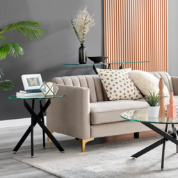 Furniturebox Arona Round Black Glass Coffee Table - Size: 90 x 90 x 45cm - Wilko - thumbnail 6