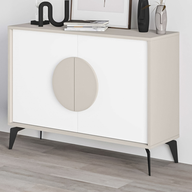 Decortie Gora Sandstone and White Console Sideboard - Multi - Wilko - image 1