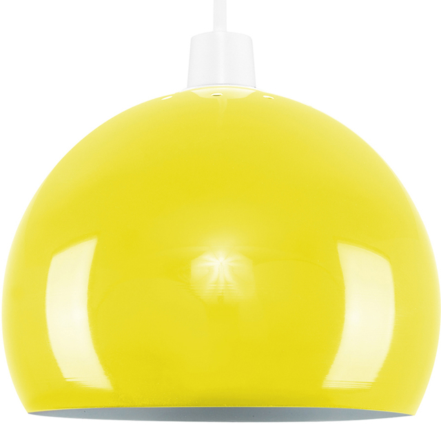 ValueLights Mini Arco Yellow Metal Pendant Shade - Size: 17 x 21.5 x 21.5cm - Wilko - image 1