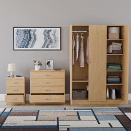 VIDA DESIGNS Riano Pine 3 Piece Bedroom Furniture Set - Wilko - thumbnail 4