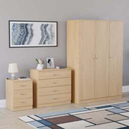 VIDA DESIGNS Riano Pine 3 Piece Bedroom Furniture Set - Wilko - thumbnail 1