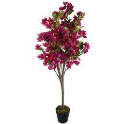 Botanik Pink Bougainvillea Flowering Blossom Artificial Tree in Pot 4ft - Size: 120 x 50 x 50cm - Wilko