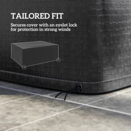 Outsunny Black Patio Furniture Cover 235 x 190 x 90cm - Size: 90 x 190 x 235cm - Wilko - thumbnail 7