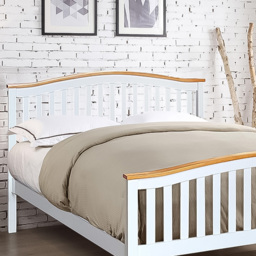 Brooklyn Double White Wooden Bed Frame - Wilko - thumbnail 3