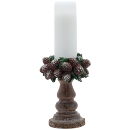 The Seasonal Gift Co. Cones Candle Stick - Size: 21 x 15 x 15cm - Brown - Wilko - thumbnail 3