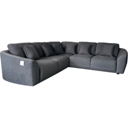 DS Living Veneto 5 Seater Dark Grey Textured Fabric Corner Lounger Sofa - Wilko - thumbnail 4
