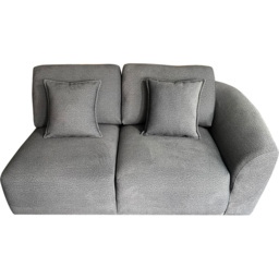 DS Living Veneto 5 Seater Dark Grey Textured Fabric Corner Lounger Sofa - Wilko - thumbnail 6