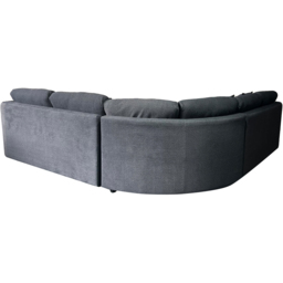 DS Living Veneto 5 Seater Dark Grey Textured Fabric Corner Lounger Sofa - Wilko - thumbnail 7