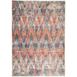 Kukoon Abstract Soft Chenille Beige Multicolour Washable Rug 120 x 170cm - Wilko