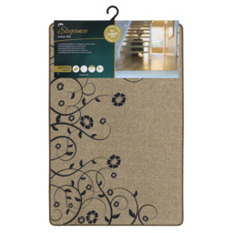 JVL Elegance Trailing Flower Door Mat 50 x 75cm - Cream - JVL Homewares - Wilko - thumbnail 4