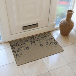 JVL Elegance Trailing Flower Door Mat 50 x 75cm - Cream - JVL Homewares - Wilko - thumbnail 3