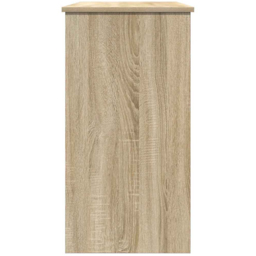 vidaXL Single Drawer Computer Desk Sonoma Oak - Size: 75 x 80 x 40cm - Brown - Wilko - thumbnail 6