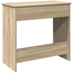 vidaXL Single Drawer Computer Desk Sonoma Oak - Size: 75 x 80 x 40cm - Brown - Wilko - thumbnail 7