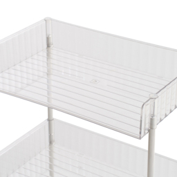 Living and Home 4 Shelf Clear Rolling Storage Cart - Size: 90 x 39 x 24.7cm - Wilko - thumbnail 7