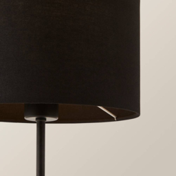 ValueLights Kaiden Black Drum Shade Dome Table Lamp - Size: 47 x 25 x 25cm - Wilko - thumbnail 5