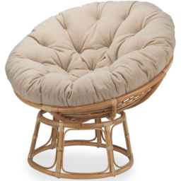 Desser Papasan Rattan Chair with Cream Boucle Latte Cushion - Size: Single - Desser Furniture - Wilko - thumbnail 3