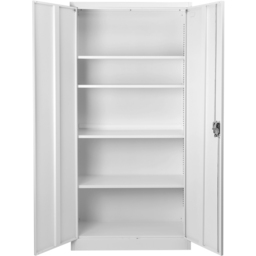 MMT Furniture Designs 2 Door Grey Stainless Steel Lockable Tall Filing Cabinet - Size: 180 x 90 x 40cm - Wilko - thumbnail 6