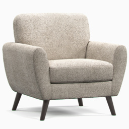 Matlock Linen Boucle Fabric Armchair - Size: 86 x 86 x 83cm - Cream - Wilko - thumbnail 3