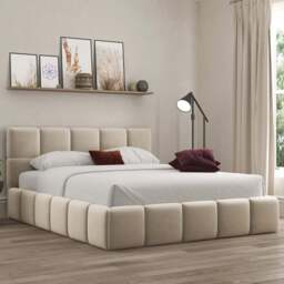 DS Living Ovella Super King Size Cream Cubed Ottoman Bed - Wilko - thumbnail 1