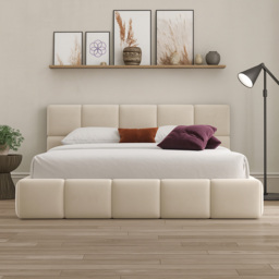 DS Living Ovella Super King Size Cream Cubed Ottoman Bed - Wilko - thumbnail 5