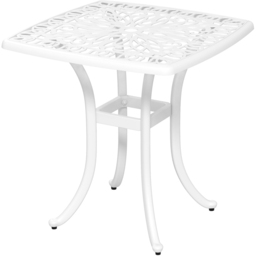 Outsunny Bistro Table with Umbrella Hole White - Size: 53 x 53 x 53cm - Wilko - thumbnail 3