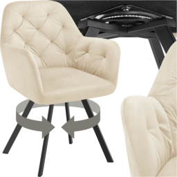 tectake Lucia Cream Quilted Armchair - Size: Single - Wilko - thumbnail 3