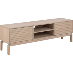 Florence Linley 2 Door 6 Shelf White Oak TV Unit - Furniture To Go - Wilko - thumbnail 3