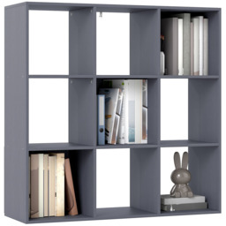 HOMCOM 9 Cube Grey Storage Unit - Size: 91.0 cm x 29.5 cm x 91.0 cmcm - Wilko - thumbnail 3