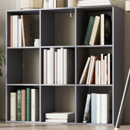 HOMCOM 9 Cube Grey Storage Unit - Size: 91.0 cm x 29.5 cm x 91.0 cmcm - Wilko - thumbnail 1