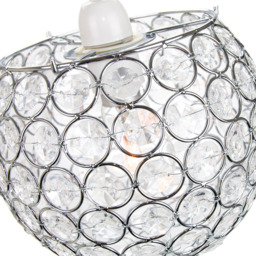 Happy Homewares Modern Round Globe Small Transparent Acrylic Beads Pendant Shade - Size: 18 x 18 x 18cm - Clear - Wilko - thumbnail 4