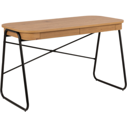 Florence Blueton 2 Drawer Office Desk Black and Oak - Furniture To Go - Wilko - thumbnail 5