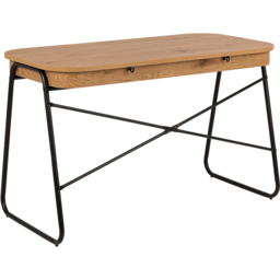 Florence Blueton 2 Drawer Office Desk Black and Oak - Furniture To Go - Wilko - thumbnail 3