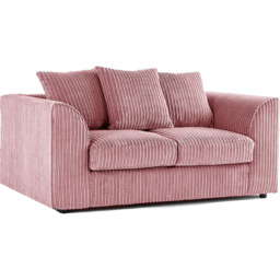 Luxor 4 Seater Pink Jumbo Cord Scatter Back Sofa Suite - Wilko - thumbnail 4