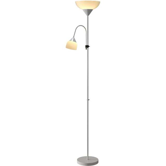 HOMCOM 2 Way Silver Mother Child Floor Lamp with 3 Colour Temperatures - Size: 45 x 13 x 31cm - Wilko - image 1