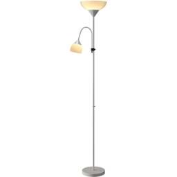 HOMCOM 2 Way Silver Mother Child Floor Lamp with 3 Colour Temperatures - Size: 45 x 13 x 31cm - Wilko