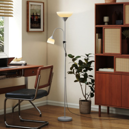HOMCOM 2 Way Silver Mother Child Floor Lamp with 3 Colour Temperatures - Size: 45 x 13 x 31cm - Wilko - thumbnail 4