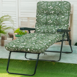 Glendale Deluxe Country Green Lounger - Size: 118 x 58 x 118cm - Wilko
