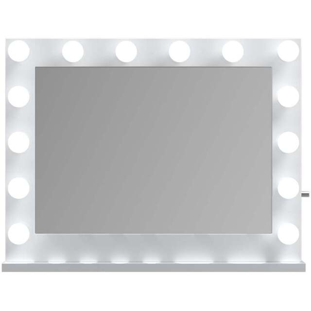 Jack Stonehouse White Marilyn Hollywood Vanity Mirror with 14 LED Bulbs - Size: 80 x 65cm - Wilko - image 1