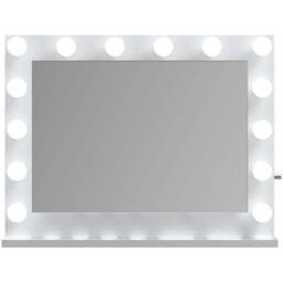 Jack Stonehouse White Marilyn Hollywood Vanity Mirror with 14 LED Bulbs - Size: 80 x 65cm - Wilko - thumbnail 1