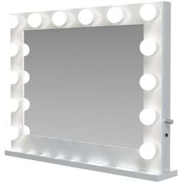Jack Stonehouse White Marilyn Hollywood Vanity Mirror with 14 LED Bulbs - Size: 80 x 65cm - Wilko - thumbnail 4